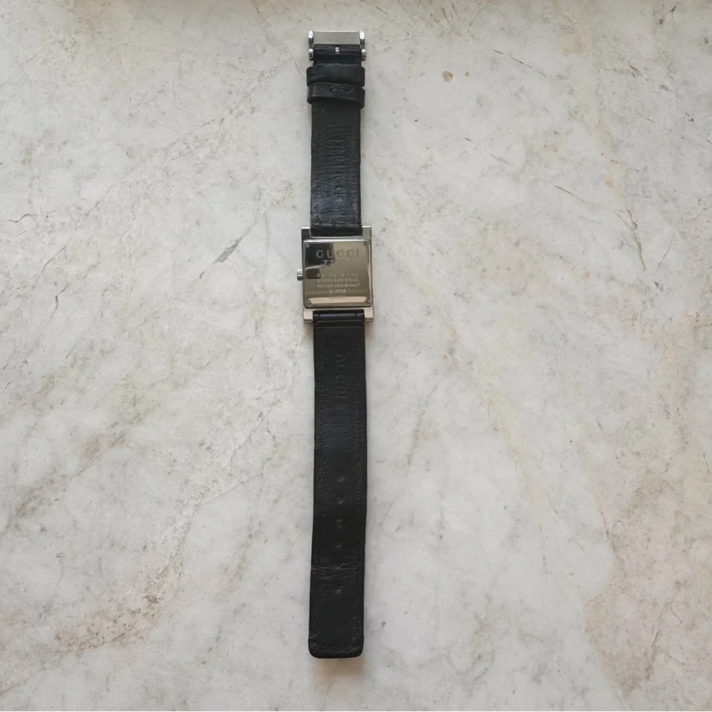 Gucci Black Leather Watch